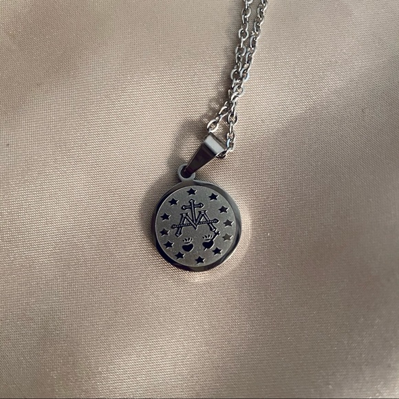 💕Last One Two-Side Faith Mary Rosary Necklace - Picture 8 of 9